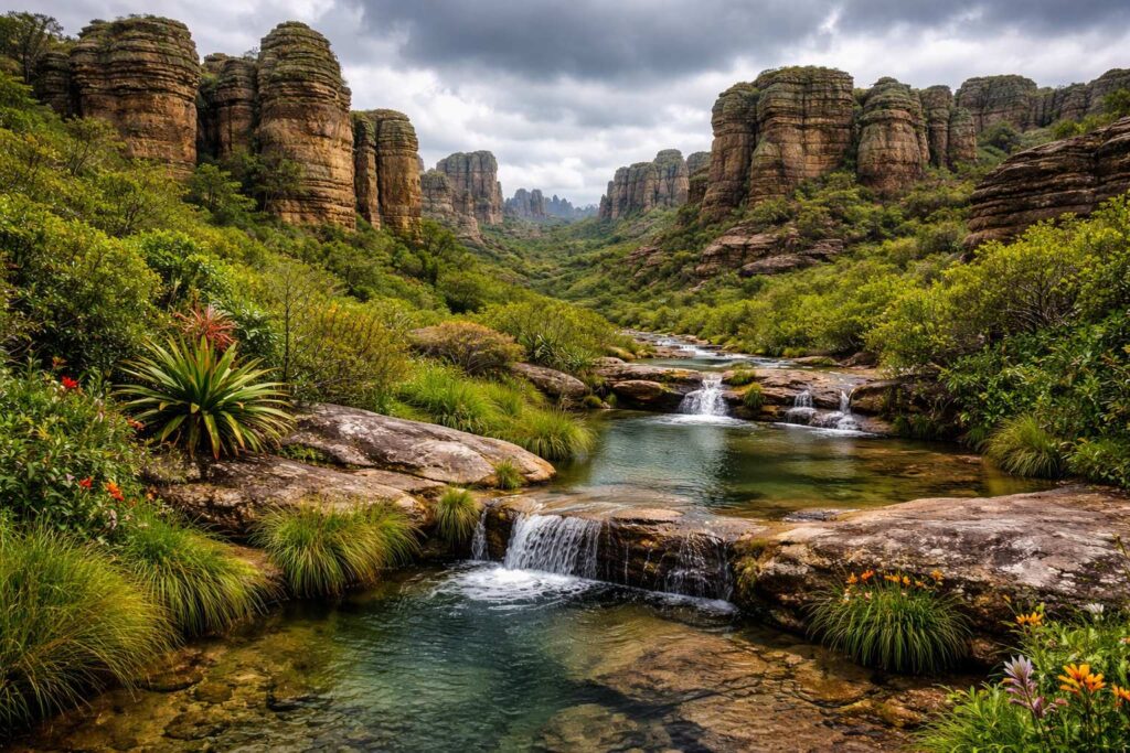 雨季の緑豊かな風景