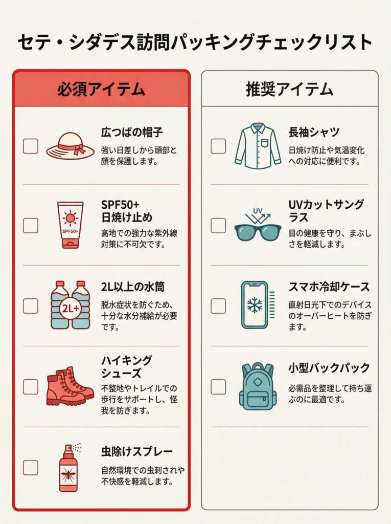 服装・持ち物チェックリスト