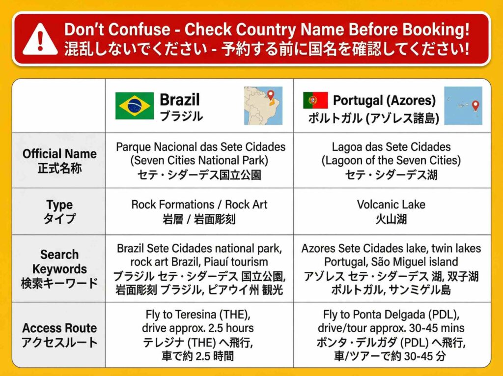 ブラジル vs アゾレス 混同防止マトリクス