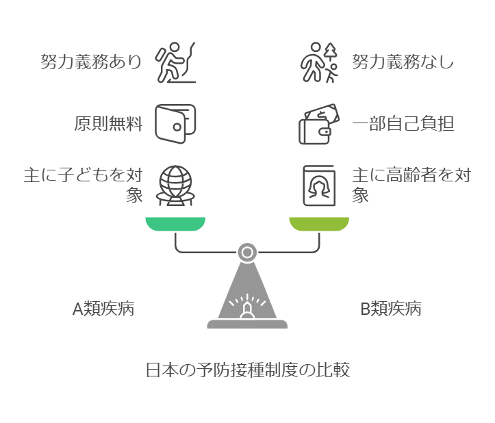 日本の予防接種制度分類