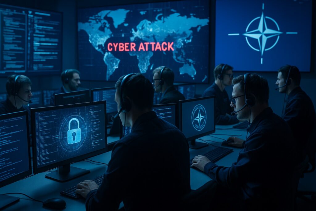 NATOサイバー防衛協力センター（CCDCOE）が主導するサイバー演習「ロックド・シールズ」のイメージ