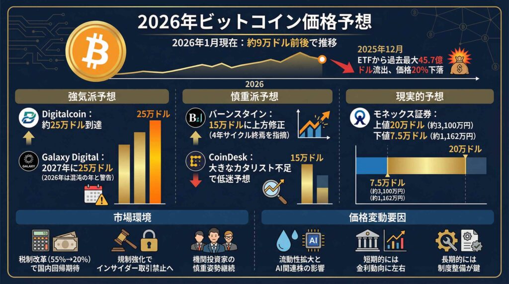 2026年ビットコイン価格予想